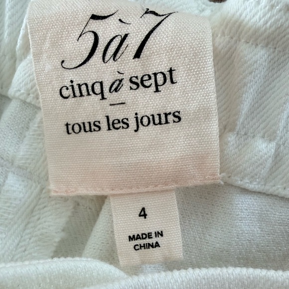 Cinq à Sept Kelly skinny Cargo Pants white NEW - Picture 6 of 8